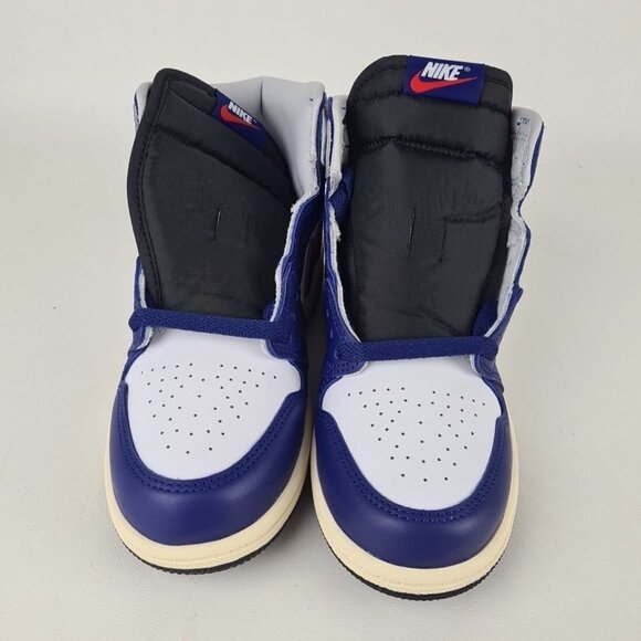 Air Jordan 1 Retro High OG PS White Black Leather Sneakers Size 3Y - Picture 4 of 9